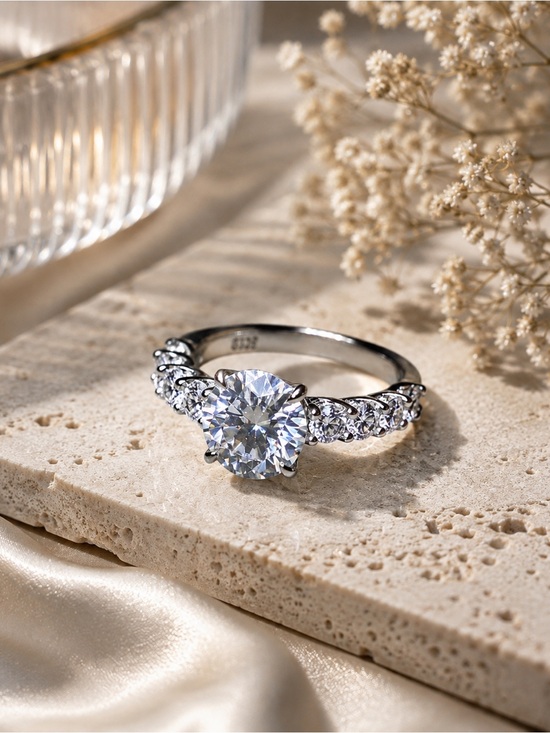 Moissanite Jewelry - VVS Moissanite Classic Solitaire Ring